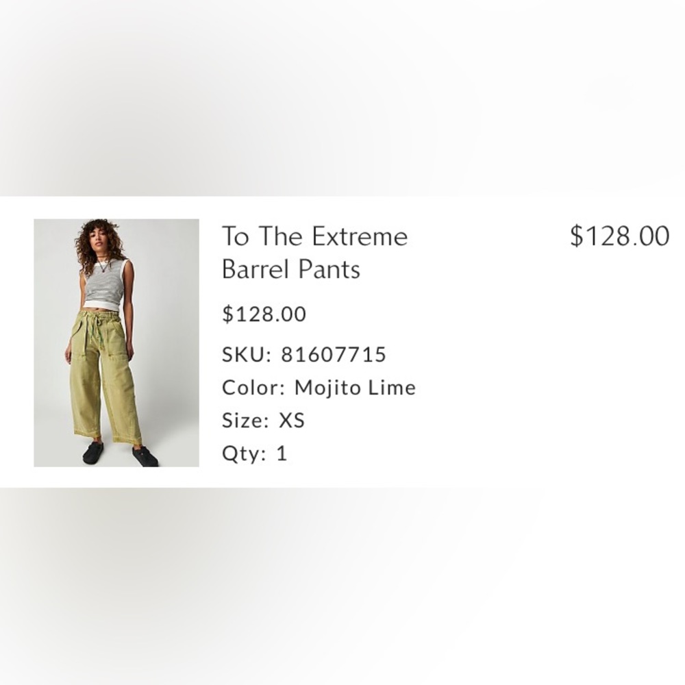Free People To the Extreme Barrel Pants XS